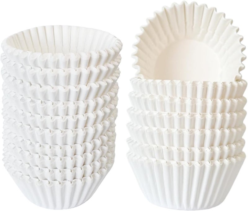Prefer Green Non-stick 500 Count Standard White Cupcake Liners for Baking, Food-grade Cupcake Wrapper, Greaseproof Parchment Muffin Liners,Baking Cups for Cupcakes, Muffins, Nuts - Image 1